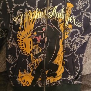 Christian Audiger Zip Up Hoodie Sz L